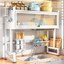 Cargar imagen en el visor de la galería, ESCURRIDOR DE PLATOS CON TAPA BLANCO 85 CM