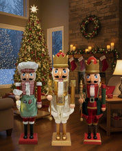 Cargar imagen en el visor de la galería, Cascanuez  Musical con Movimiento de 1.10 cm MODELO REY CASCANUECES
